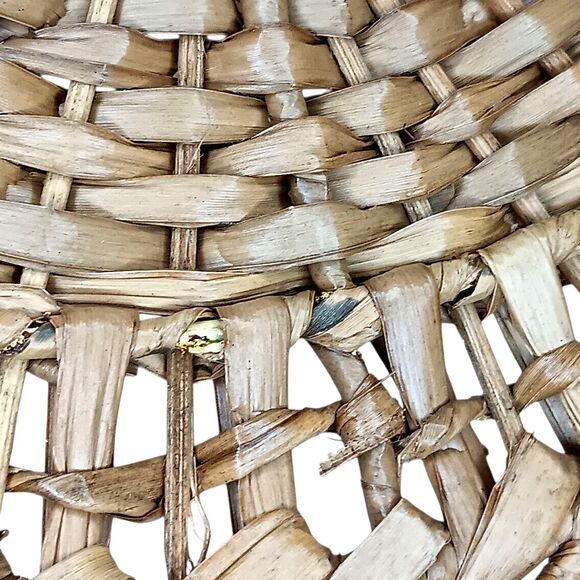 Set Of Four Brown Woven Rattan Placemats Charger Plates Open Weave Design 13" - Picture 6 of 11